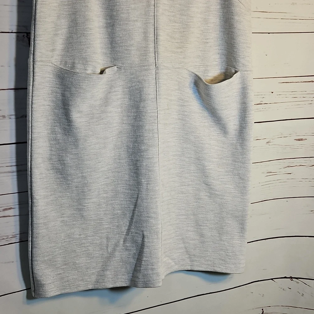 Free People Gray Sleeveless Mock Neck‎ Mini Shift Dress with Pockets OB430103